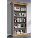 Bücherregal Bergen Landhausstil 108x202x37,6 cm, grau, gelaugt/geölt