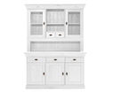 Buffet Bergen Landhaus Massivholz 143,2x196,5x44,9 cm, weiß