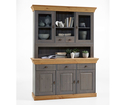 Buffet Bergen Landhaus Massivholz 143,2x196,5x44,9 cm, grau, laugenfarbig