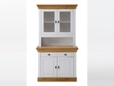Buffet Landhausstil Bergen klein 107,5 x 196,5 x 44,9 cm, weiß / gelaugt geölt