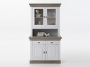 Buffet Landhausstil Bergen klein 107,5 x 196,5 x 44,9 cm, weiß / grau