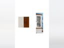 Buffet Landhausstil Bergen klein 107,5 x 196,5 x 44,9 cm, weiß / bernstein