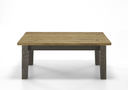 Couchtisch Landhausstil Bergen Massivholz 120x78x46cm, grau / gelaugt geölt
