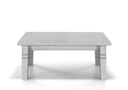 Couchtisch Landhausstil Bergen Massivholz 120x78x46cm, komplett weiß