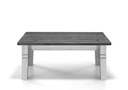 Couchtisch Landhausstil Bergen Massivholz 120x78x46cm, weiß/grau