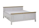 Doppelbett Bergen Kiefer Massiv 180x200 cm, weiß/gelaugt