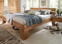 Doppelbett Schlafzimmer Wildeiche Massiv NECST Bettgestell 140 x 200 cm