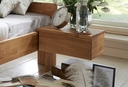 Doppelbett Schlafzimmer Wildeiche Massiv NECST Nachtkommoden 2er Set hängend (links und rechts), B/H/T: 43 x 20 x 39 cm