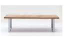 Elfo Bank für Esszimmer Tisch Massivholz B 180 x H 45 x T 40 cm, Wildeiche