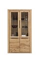 Eiche Greta Vitrine Vitrine, 1 Glastür, 1 Holztür, B 70 x H 199 x T 40 cm
