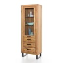Eiche Tina Vitrine 1 3 Schubkästen, 1 Tür mit Glaseinsatz
