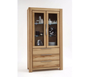 Elfo Massivholz Vitrine Nena 2-türig B 110 x H 200 x T 45 cm, Kernbuche geölt