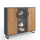 Stella Highboard aus Eiche Eiche teilmassiv, geölt