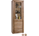 Elfo Vitrine TABEA mit 3 Schubkästen 66 x 200 x 40 cm, Wildeiche