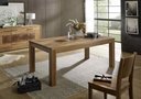 Esstisch Arvika aus massiver Wildeiche 160 x 76 x 90 cm