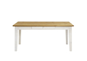 Esstisch Massivholz im Landhausstil Bergen 180 x 90 cm, weiß / gelaugt geölt