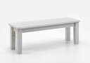 Esszimmer Bank ohne Lehne 130x40x46, komplett weiß
