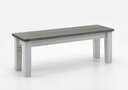 Esszimmer Bank ohne Lehne 130x40x46, weiß grau