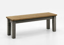Esszimmer Bank ohne Lehne 130x40x46, grau gelaugt