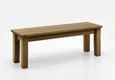 Esszimmer Bank ohne Lehne 130x40x46, komplett gelaugt