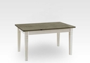 Esszimmer Gruppe mit Sideboard Fjord weiß grau im Landhausstil Esszimmertisch 90x160cm, weiß grau