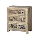 Kommode VIENNA mit 3 Schubladen B70 x H82 x T40 cm, Braun