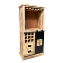 Weinschrank Mark aus Mangoholz B84 x H177 x T45 cm, Mangoholz