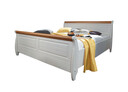 Doppelbett Kiefer skandinavisch Skandic 140 x 200 cm, weiß, Absetzung honig, ohne Bettkasten