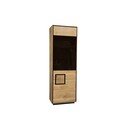 Highboard Vejers I, Wildeiche Massiv, Hirnholz 60 x 40 x 152 cm, Türanschlag rechts