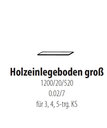 Skandic Kleiderschrank Zubehör Holzeinlegeboden groß für 3, 4, 5-trg. KS, B/H/T: 120/2/52