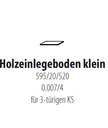 Skandic Kleiderschrank Zubehör Holzeinlegeboden klein für 3-türigen KS, B/H/T: 59.5/2/52