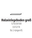 Skandic Kleiderschrank Zubehör Holzeinlegeboden für 2-türigen KS, B/H/T: 121/2/50