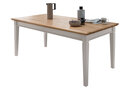Tisch eckig Alva aus massiver Kiefer und Eiche 180 x 90 cm