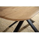 Tischplatte Skagen Wildeiche Massivholz mit Runder Kante R200 140 x 90 cm, ohne Fuß/Gestelll