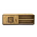 TV-Board Vejers II, Wildeiche Massiv, Hirnholz 166 x 40 x 54 cm