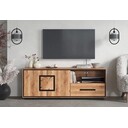 TV-Board Vejers III, Wildeiche Massiv, Hirnholz 146 x 40 x 54 cm