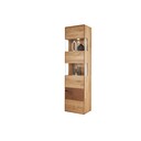 Vitrine I Herning Wildeiche mit Hirnholz Maserung 50 x 40 x 202 cm