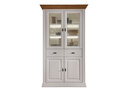 Vitrine II Alva aus massiver Kiefer und Eiche 116 x 45 x 198.5 cm