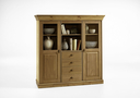 Highboard Bergen Landhaus 143,2 x 145 x 44,9cm, gelaugt geölt