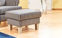 Sylt Ohrensessel Sild Hocker, Blau, 64 x 42 x 48 cm