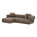 Aurora Lounge Sofa mit 3 Kissen 299 x 104/160 x 68 cm, Longchair links