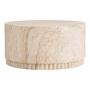Bonn Garten Loungetisch Natur Natur mit gerillter Kante, Ø 70 x 40 cm
