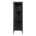 House Nordic Brisbane Slim Vitrinenschrank 1 40x35x140 cm, schwarz