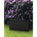 Dubrovnik Kissenbox Outdoor Schwarz, 146,5x71x75 cm, 680 L
