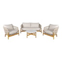 Garten Lounge Set Terracina 4-teilig, Akazienholz, beige