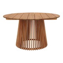 Runder Lorca Esstisch aus Teakholz, Gartentisch Natur Ø120x75 cm