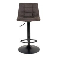 House Nordic Barhocker Middelfart Mikrofaser 43 x 45 x 88 cm - Dunkelgrau