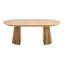 Osaka Esstisch mit Erweiterungsplatten Ø120 x 120-160-200-240 x 75 cm, Eiche Natur