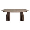 Osaka Esstisch mit Erweiterungsplatten ø120 x 120-160-200-240 x 75 cm, Smoked