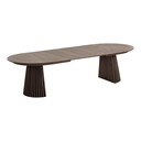 Osaka Esstisch mit Erweiterungsplatten Ø120 x 200-250-300cm x 75 cm, Smoked